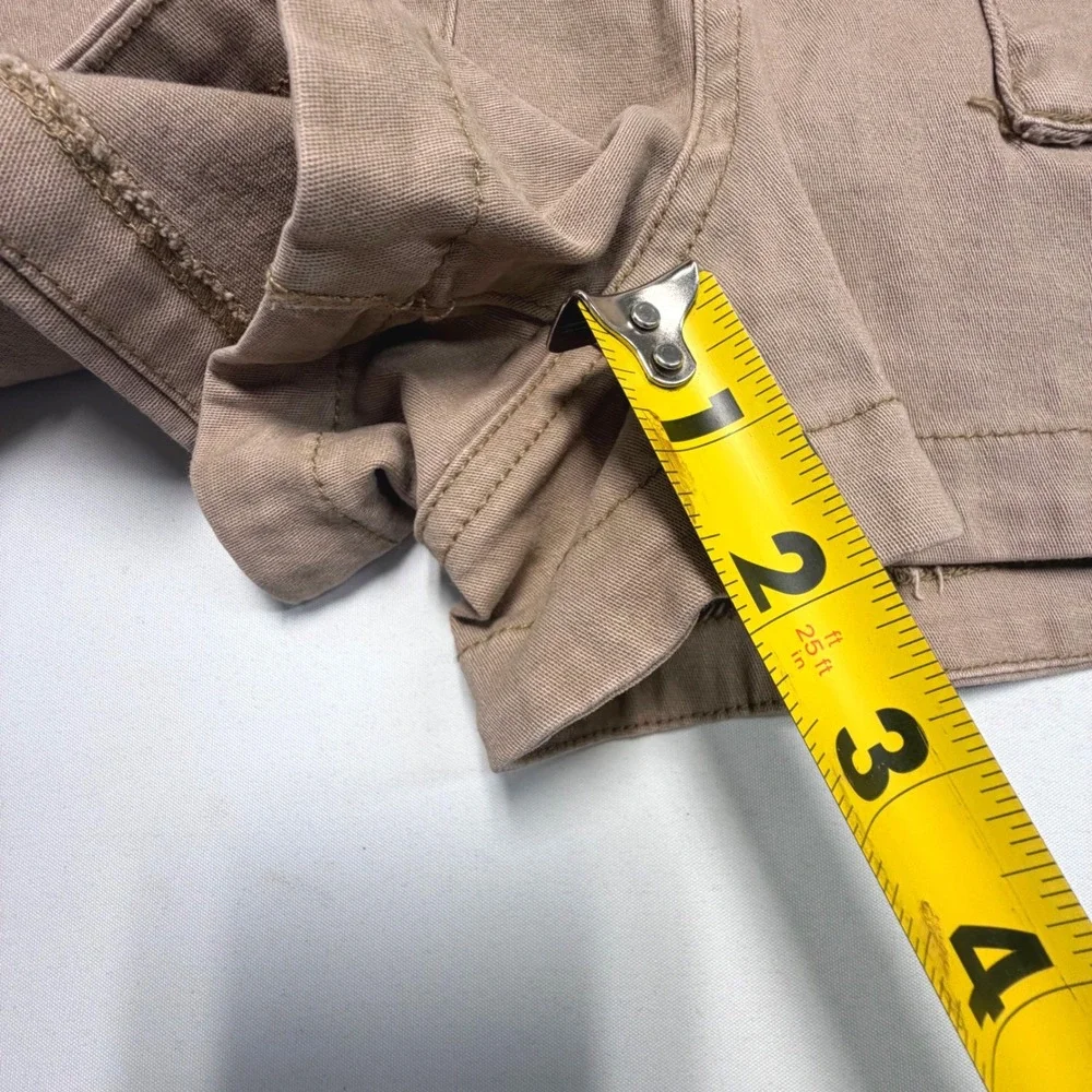 Sincerely Jules High Rise Utility Shorts‎ 25 NWT Taupe Cargo Stretch Casual